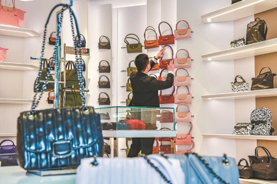 Luxury bags shop at Haikou Meilan International Airport in Hainan