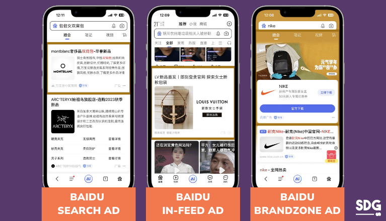 Advertising in China Baidu ads formats