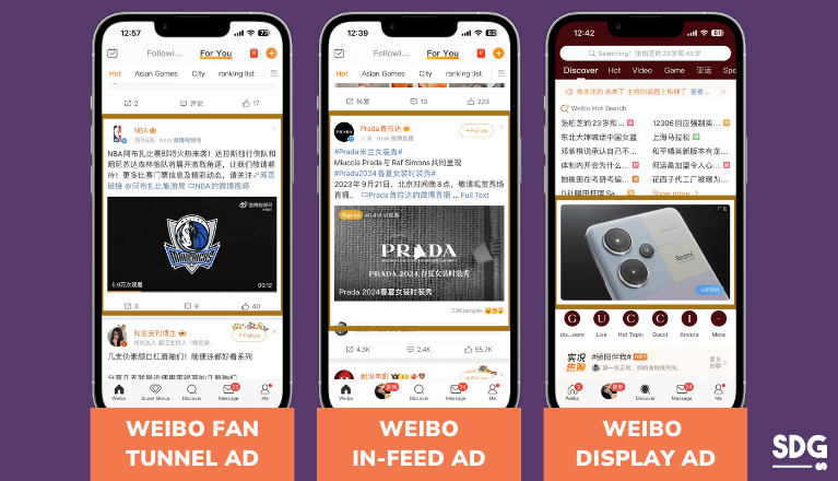 Advertising in China Weibo ads