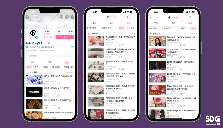 Perfect Diary’s Collaboration for Makeup Tutorials on Bilibili