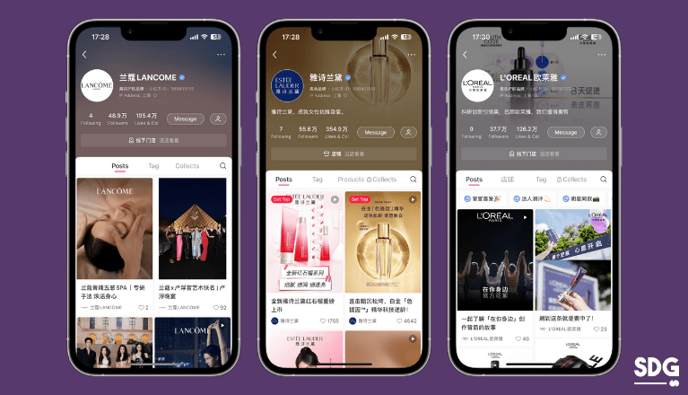 Luxury brands on Xiaohongshu