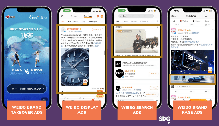 Weibo advertising formats